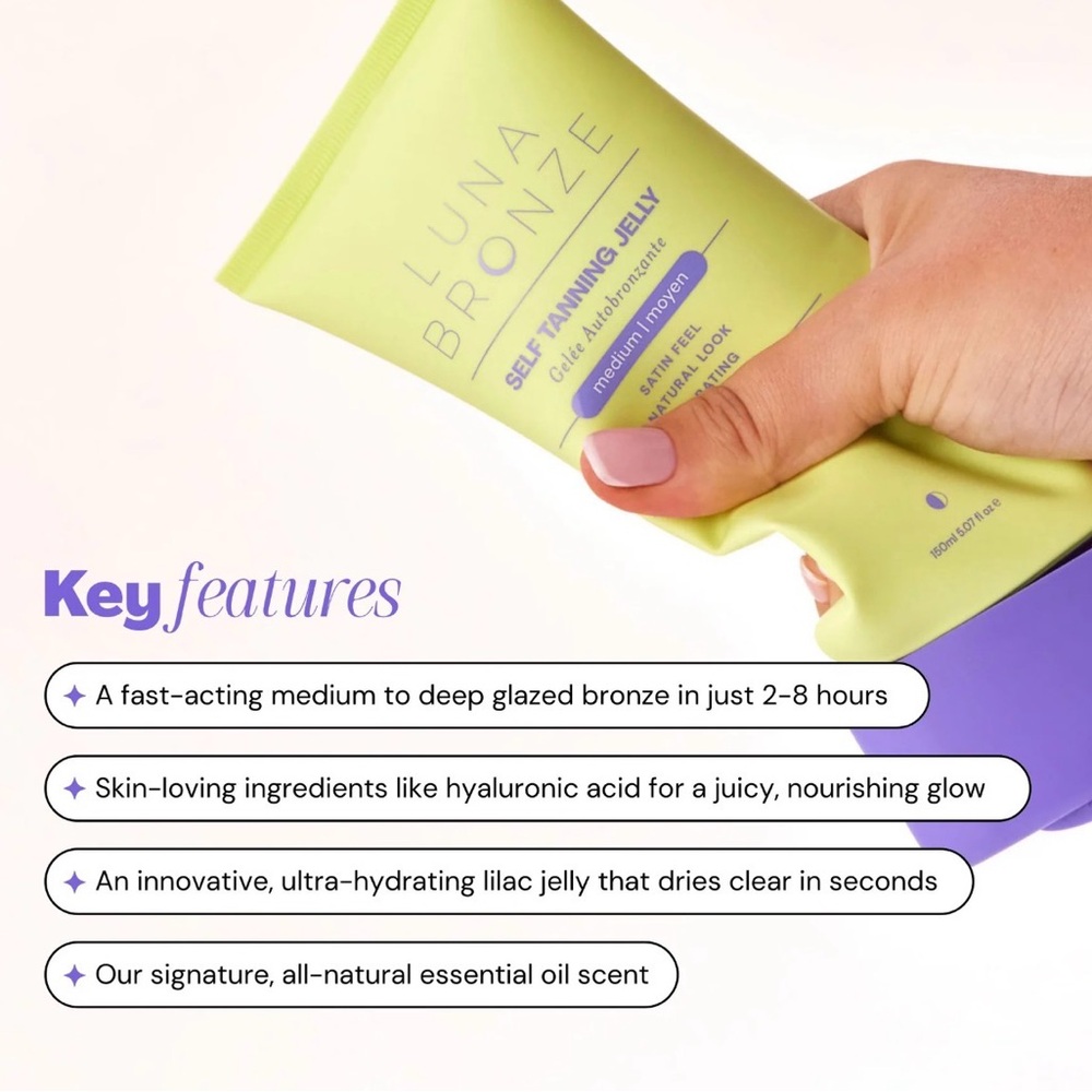 Lilac Self-Tanning Jelly — Hydrating Medium-to-Deep Tan